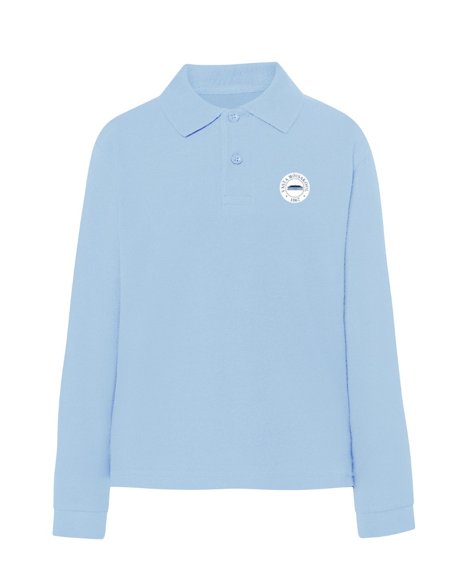 Laste pikkade varrukatega polosärk, helesinine