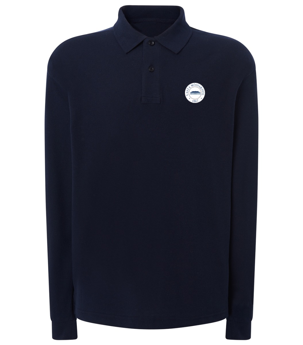 Meeste pikkade varrukatega polosärk, tumesinine